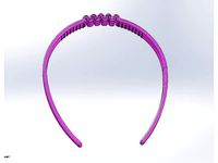 Simple Hair Band with ripples to help flexibility (PLA works, fits kids & adults) by Jimbotron