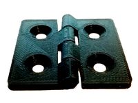Parametric interlocking hinge for aluminum extrusion for Fusion 360 (common sized prerendered) by lordnycon