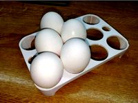 refrigerator egg holder (customizable OpenSCAD parametric design) by jdobry
