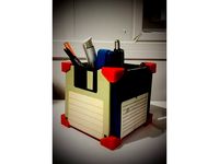 Old Floppy Disk (Diskette) Pen Holder by gmemik