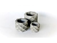 Geometric Concrete Pot Mold by esparapse