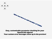 Error-Checking In Preview Window for Customizable OpenSCAD Objects by kickahaota