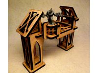 Level 1 walkway platform 8x8 cm for 3mm laser cut MDF by Bilbostomper