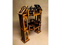 Level 2 walkway platform 8x8 cm for 3mm laser cut MDF by Bilbostomper