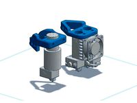 Chimera Cyclops and V6 Volcano holder for Tevo Tarantula Magnetic X carriage by ndupont