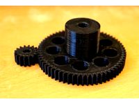 64-tooth module 1.0 gear, 20-degree pressure angle, 7mm bore by orly_andico