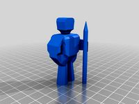 Spear Man | Basic Person with Spear | Player Base | Pawn Human by JakeVav