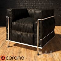 Old leather chair LC2