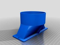 K40 125mm (5") Hose Adaptor, compliments K40 Laser Cutter 3D Printed Exhaust Port by fcollingwood