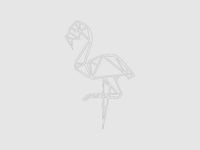 Origami Flamingo - Laser Cut by elmerohueso