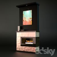 Copper fireplace
