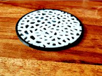 voronoi style drink coaster by argodak