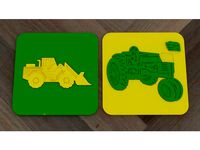 Puzzle frontloader tractor for kids by b3sD