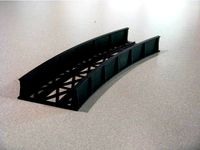 HO Scale 26" Radius Curved Bridge by kabrumble
