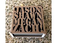 Customizable Coasters with Holder by MeesterED