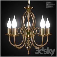 Artisan 5Lt Chandelier Aged Brass