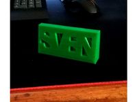 lettering table decoration nametag SVEN by Gurkenkot