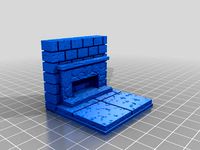 OpenForge 2.0 Cut Stone Wall With Fireplace by DROP_DB