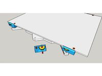 Hictop Heated Bed to Prusa Y-Carriage Adapters (210mm hole spacing) by Mykal451