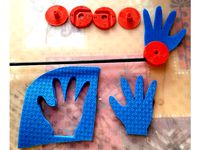 Rotating puppet hand rod holder by Tioh