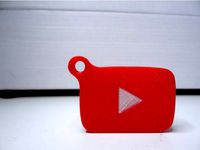 YouTube logo keychain by NikodemBartnik