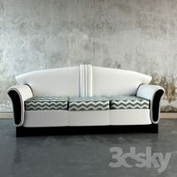 Dark wood sofa