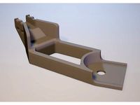 Creality CR-10 Strain relief bracket for heated bed cable compatible with dampers by Scholle__