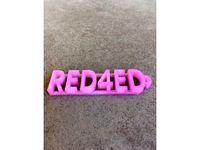 Red for Ed Keychain by dsob