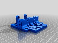Plate with BLTouch Mount for  Anet A8 And Clones Compact Dual Extruder Carriage by dhench