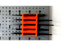 Horizontal Brush Holder for Metric Pegboards by Hackschnitzel