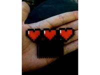 Legend of Zelda Hearts Hair Comb by retroviral