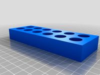 Tube holder, testtube rack, openscad  by Brian_Norman