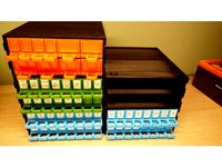 Stackable small parts drawers (2 story version) by mitikohalls