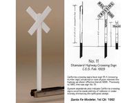 Railroad crossbuck sign, HO scale model by chuser