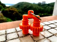 Keychain geared fidget bolt by LarkysPrints