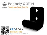 Resilient resin test hook by 3D-IN