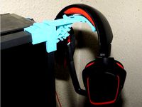 Clip-on Headphone Hanger by KingBeetle