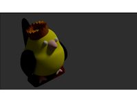 crowned cartoon bird by Ebro002