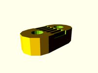 cleaned up parametric belt clamp, with customisable screw sizes. by mer2329