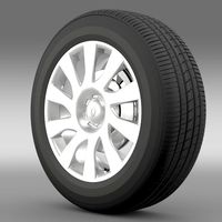 Renault Trafic Van wheel 2015 3D Model