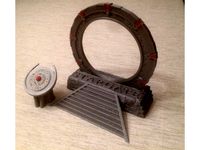 Stone Base for 28mm Stargate with text and DHD by Silverlake