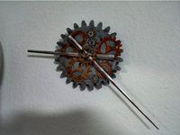 Gear wall clock by Arakon
