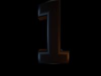 Black Semi Glossy Numbers 1-10 3D Model