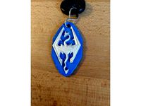 Skyrim Logo 3D Keychain by kururin