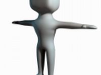 Small man with a square head 3D Model