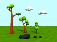 Mini Low Poly Nature Pack 3D Model
