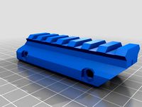 Picatinny Rail Riser 13mm - 25x5mm M5 nuts by masterblume