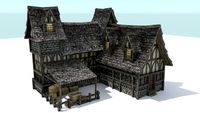 Medieval Town House 5 3D Model
