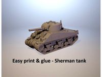 Easy print & glue - Sherman V tank (M4A4) by juergen54