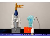 Webcam Cover-Up Lego brick with Adabot Mini Fig by adafruit